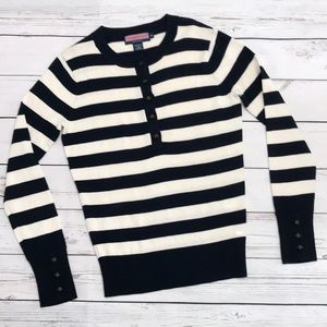 Vineyard Vines Navy and Cream Striped Sweater